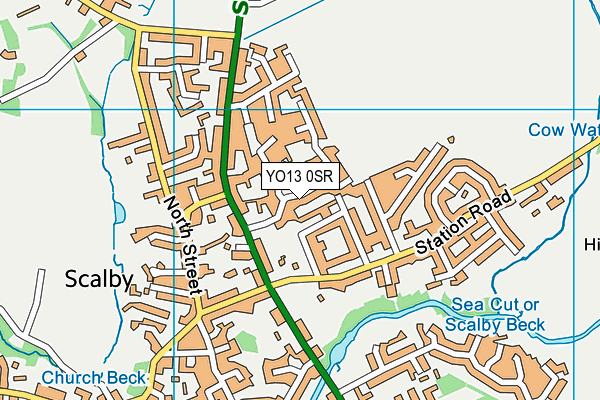 YO13 0SR map - OS VectorMap District (Ordnance Survey)