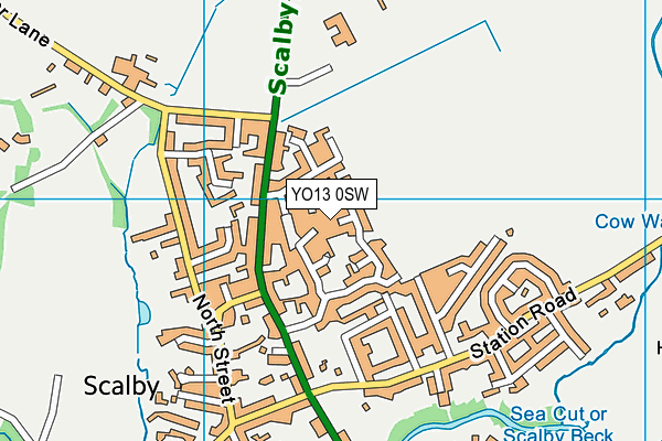 YO13 0SW map - OS VectorMap District (Ordnance Survey)