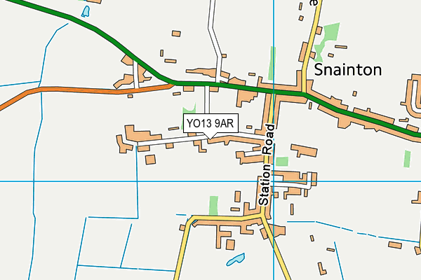 YO13 9AR map - OS VectorMap District (Ordnance Survey)