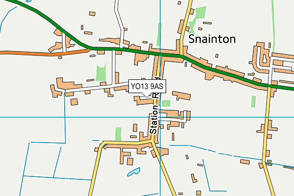 YO13 9AS map - OS VectorMap District (Ordnance Survey)
