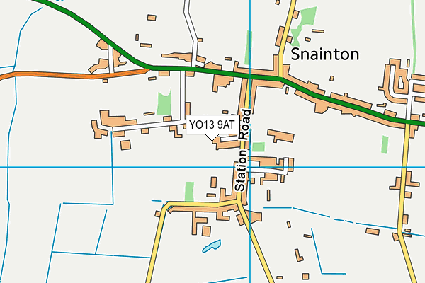 YO13 9AT map - OS VectorMap District (Ordnance Survey)
