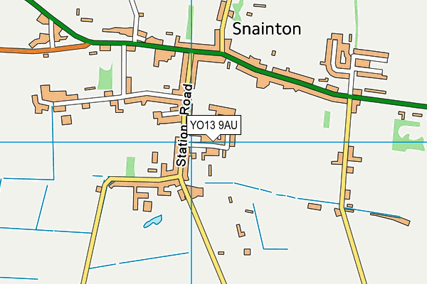 YO13 9AU map - OS VectorMap District (Ordnance Survey)