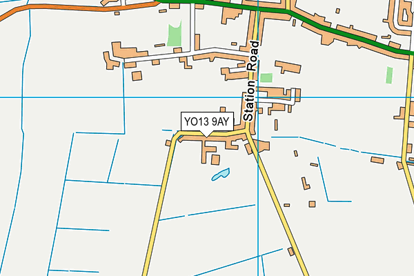 YO13 9AY map - OS VectorMap District (Ordnance Survey)