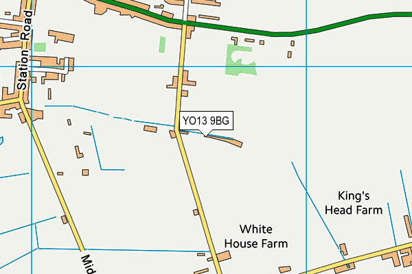 YO13 9BG map - OS VectorMap District (Ordnance Survey)