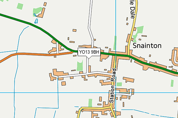 YO13 9BH map - OS VectorMap District (Ordnance Survey)