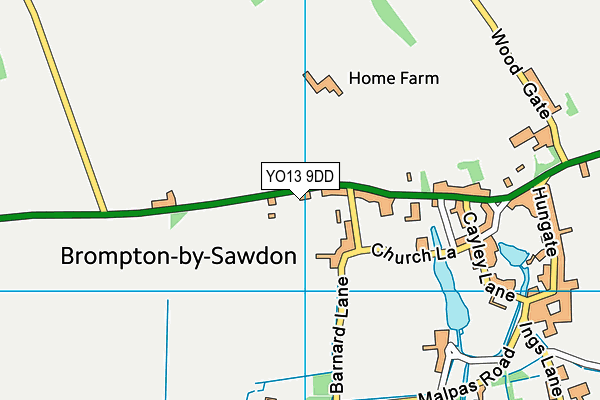 YO13 9DD map - OS VectorMap District (Ordnance Survey)