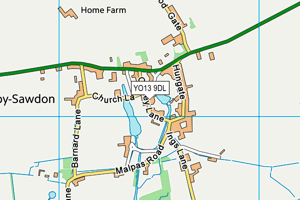 Brompton and Sawdon Community Primary School map (YO13 9DL) - OS VectorMap District (Ordnance Survey)