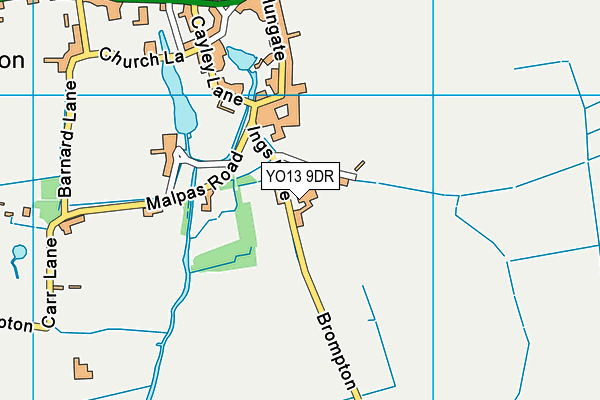 YO13 9DR map - OS VectorMap District (Ordnance Survey)