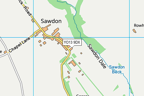 YO13 9DX map - OS VectorMap District (Ordnance Survey)