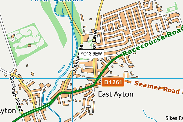 East Ayton Community Primary School map (YO13 9EW) - OS VectorMap District (Ordnance Survey)