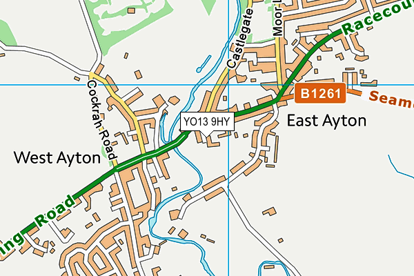 East Ayton Playing Fields map (YO13 9HY) - OS VectorMap District (Ordnance Survey)