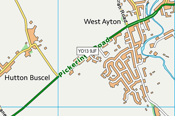 YO13 9JF map - OS VectorMap District (Ordnance Survey)