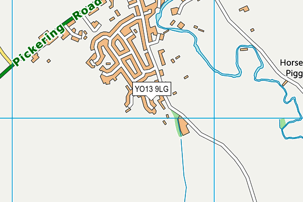 YO13 9LG map - OS VectorMap District (Ordnance Survey)