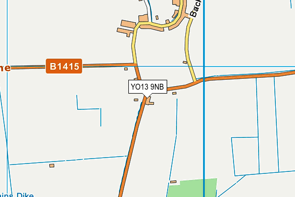 YO13 9NB map - OS VectorMap District (Ordnance Survey)