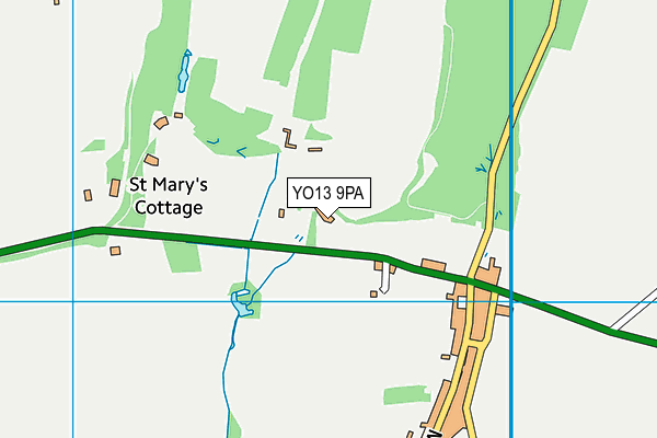 YO13 9PA map - OS VectorMap District (Ordnance Survey)