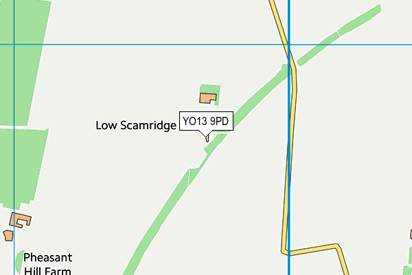 YO13 9PD map - OS VectorMap District (Ordnance Survey)