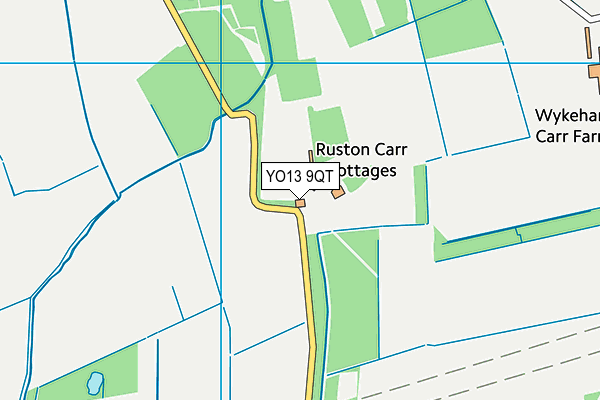 YO13 9QT map - OS VectorMap District (Ordnance Survey)