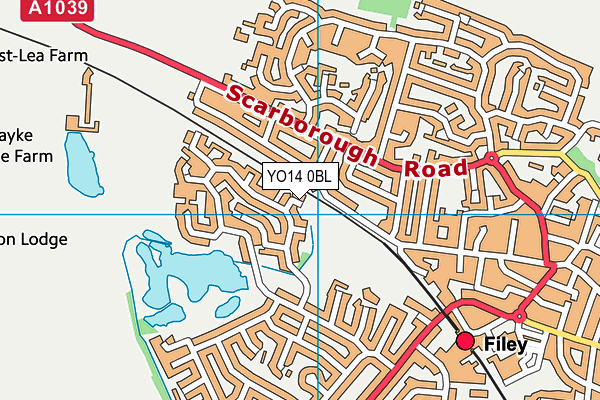 YO14 0BL map - OS VectorMap District (Ordnance Survey)