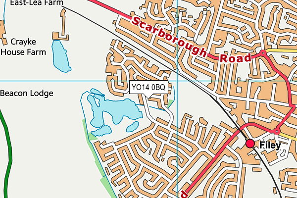 YO14 0BQ map - OS VectorMap District (Ordnance Survey)