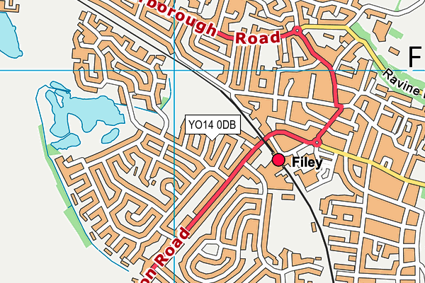 YO14 0DB map - OS VectorMap District (Ordnance Survey)