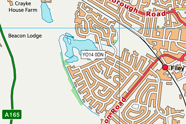 YO14 0DN map - OS VectorMap District (Ordnance Survey)