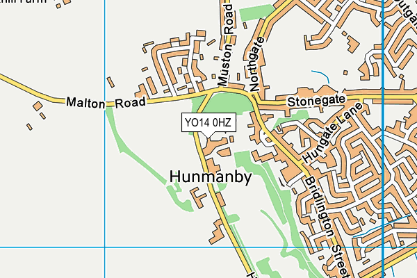 Hunmanby Hall Sport And Leisure Centre map (YO14 0HZ) - OS VectorMap District (Ordnance Survey)