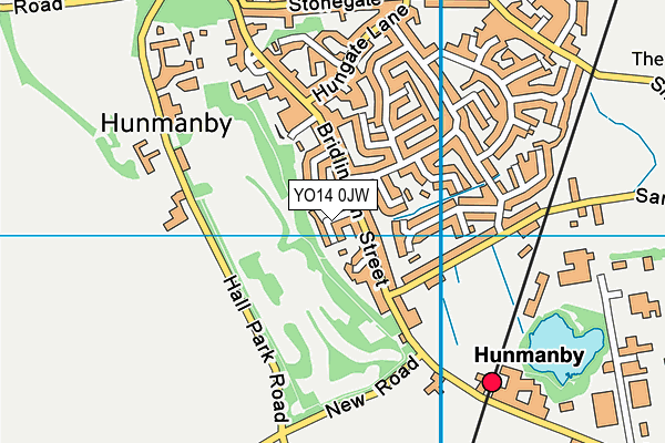 YO14 0JW map - OS VectorMap District (Ordnance Survey)