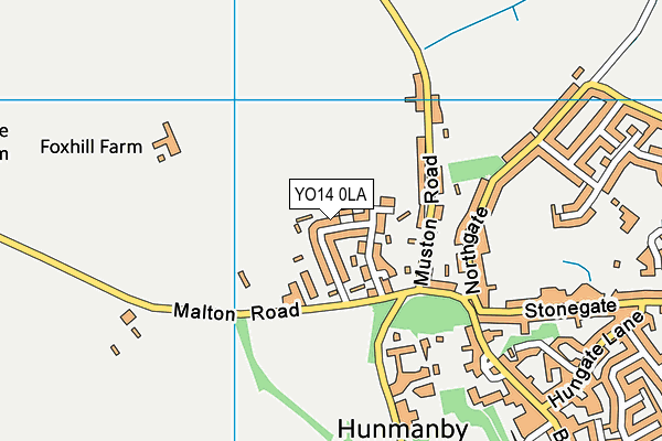 YO14 0LA map - OS VectorMap District (Ordnance Survey)