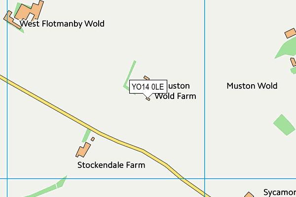 YO14 0LE map - OS VectorMap District (Ordnance Survey)