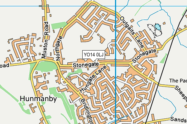 YO14 0LJ map - OS VectorMap District (Ordnance Survey)
