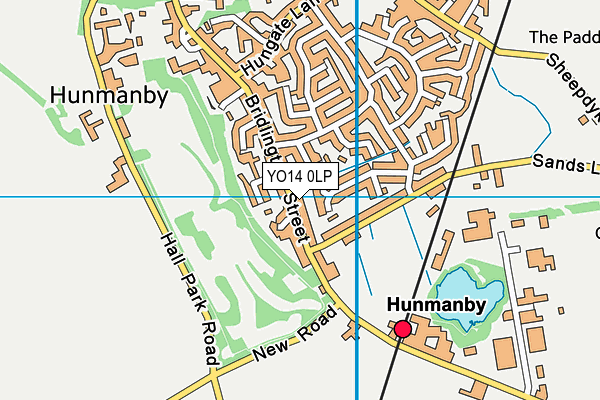 YO14 0LP map - OS VectorMap District (Ordnance Survey)