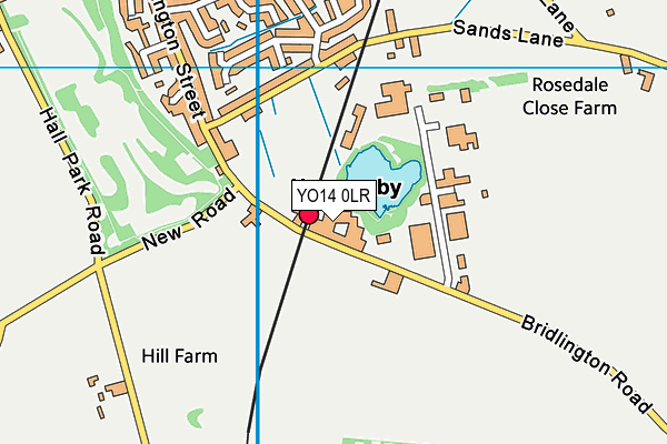 YO14 0LR map - OS VectorMap District (Ordnance Survey)