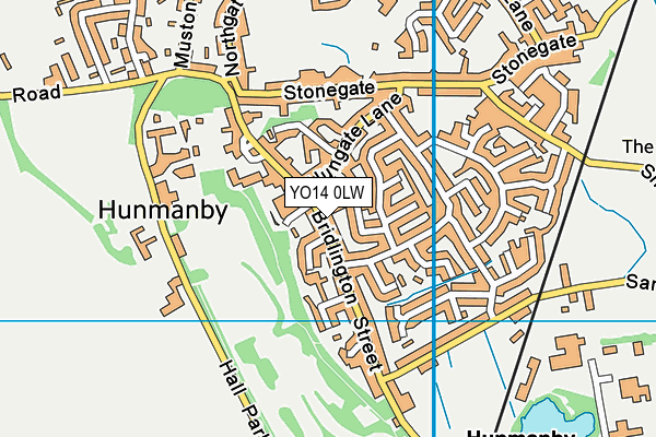 YO14 0LW map - OS VectorMap District (Ordnance Survey)