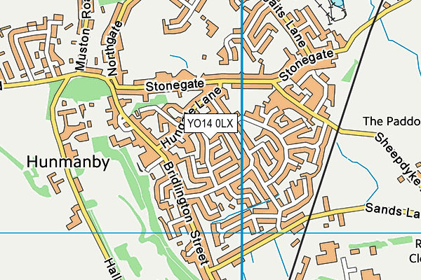 YO14 0LX map - OS VectorMap District (Ordnance Survey)