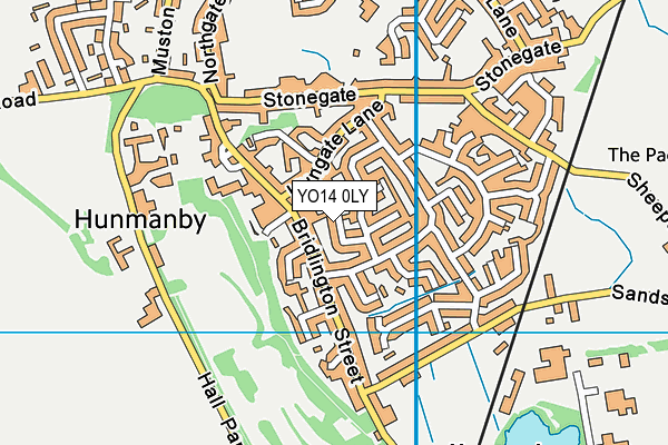YO14 0LY map - OS VectorMap District (Ordnance Survey)