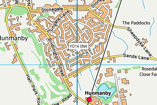 YO14 0NA map - OS VectorMap District (Ordnance Survey)