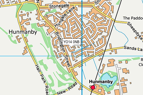 YO14 0NB map - OS VectorMap District (Ordnance Survey)