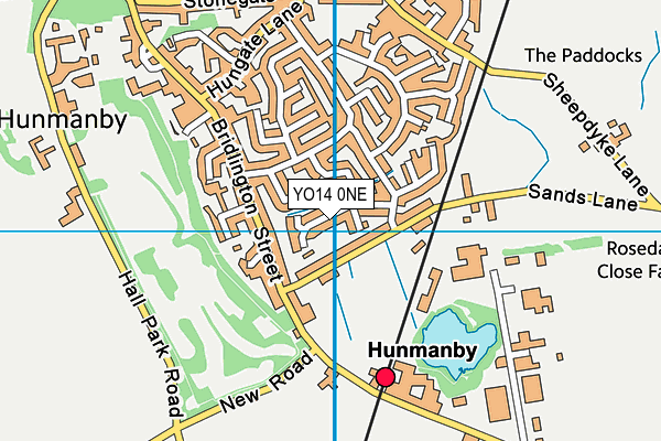 YO14 0NE map - OS VectorMap District (Ordnance Survey)