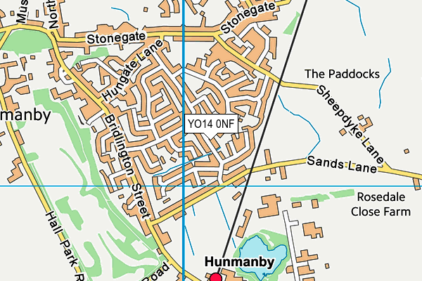 YO14 0NF map - OS VectorMap District (Ordnance Survey)
