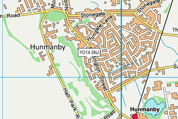 YO14 0NJ map - OS VectorMap District (Ordnance Survey)