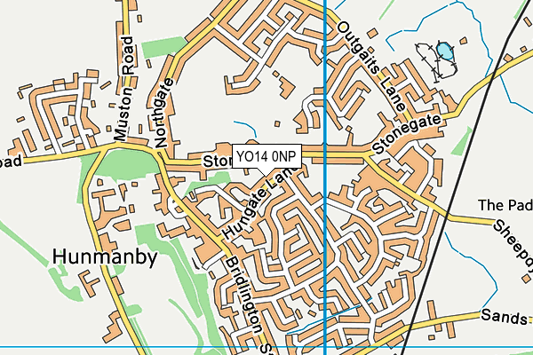 YO14 0NP map - OS VectorMap District (Ordnance Survey)