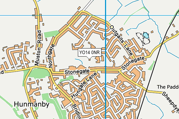 YO14 0NR map - OS VectorMap District (Ordnance Survey)