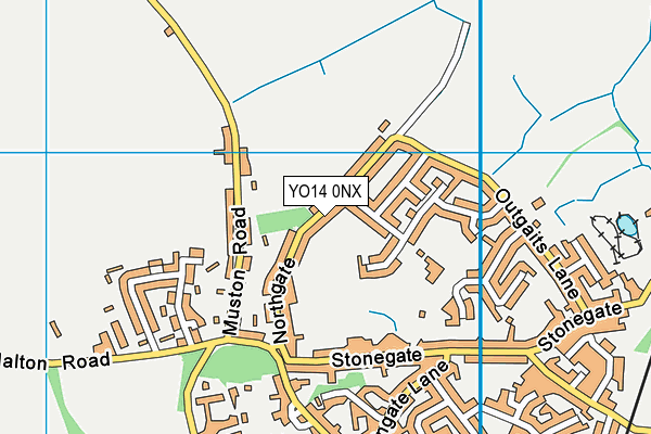 YO14 0NX map - OS VectorMap District (Ordnance Survey)