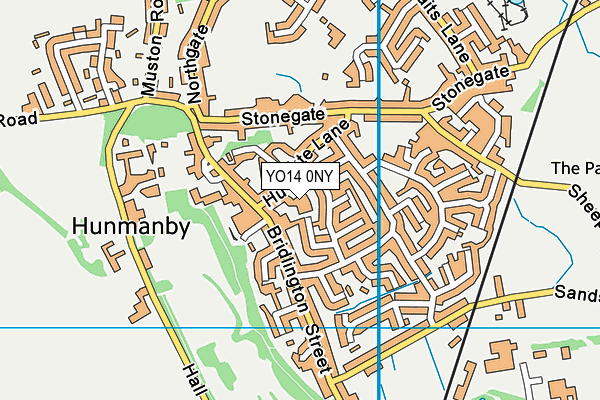 YO14 0NY map - OS VectorMap District (Ordnance Survey)