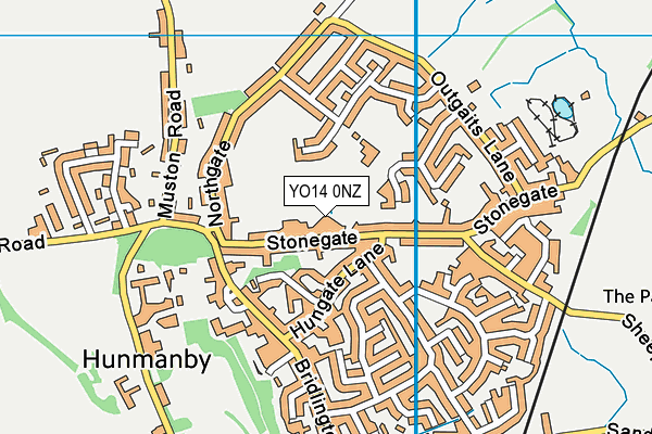 YO14 0NZ map - OS VectorMap District (Ordnance Survey)