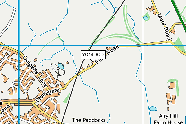 YO14 0QD map - OS VectorMap District (Ordnance Survey)