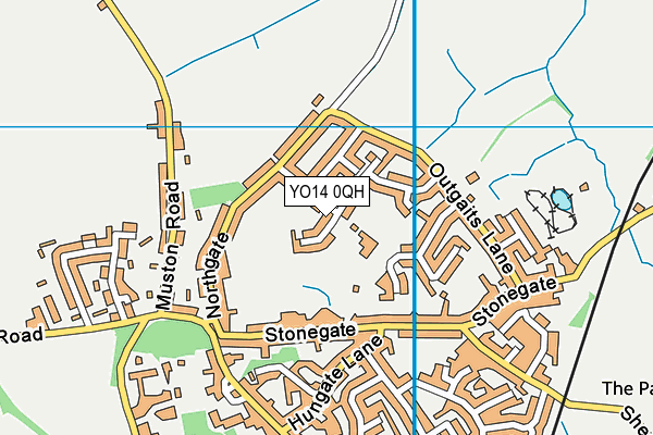 YO14 0QH map - OS VectorMap District (Ordnance Survey)