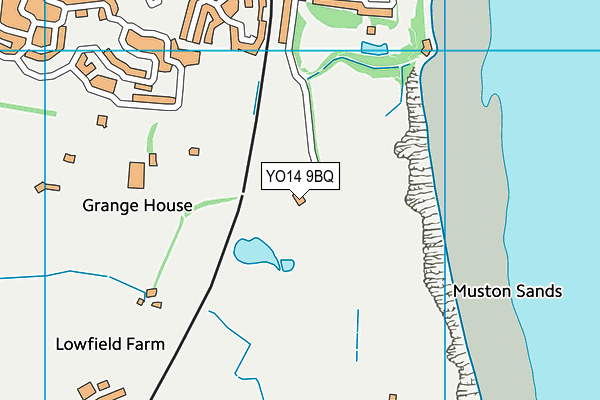 YO14 9BQ map - OS VectorMap District (Ordnance Survey)