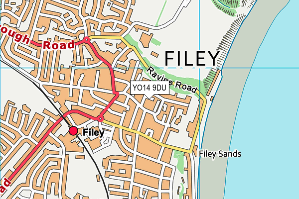 YO14 9DU map - OS VectorMap District (Ordnance Survey)