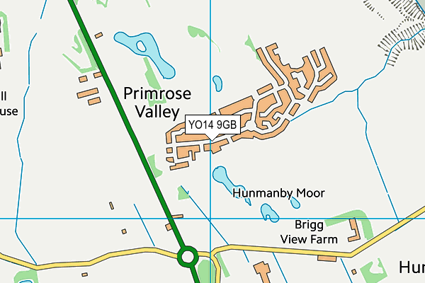 YO14 9GB map - OS VectorMap District (Ordnance Survey)